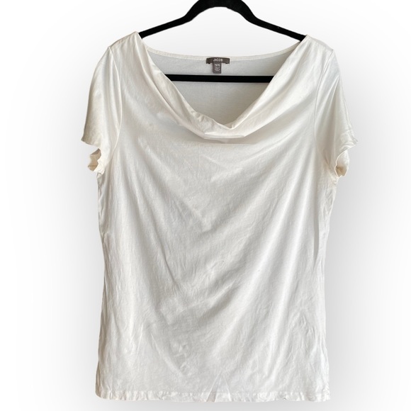 2 for $20 Jacob White Scoop Neck T-shirt Size XL - Picture 1 of 8